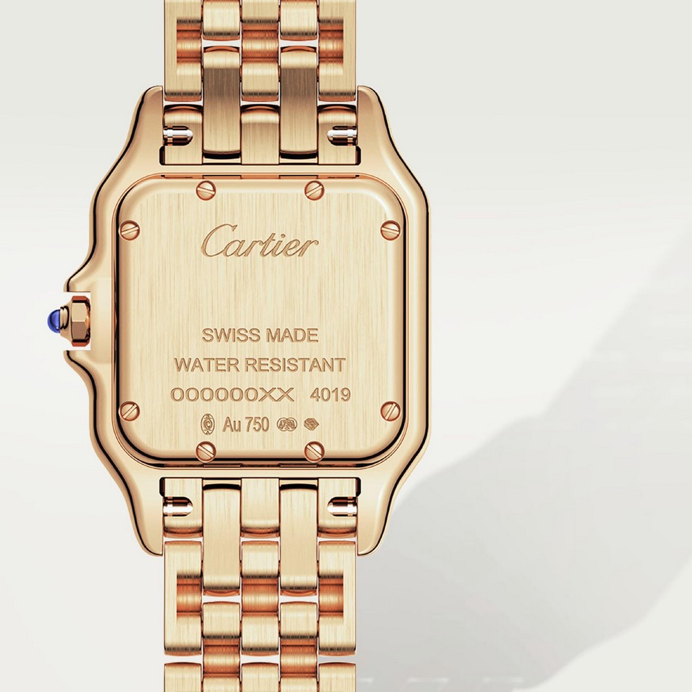 Đồng Hồ Cartier Panthère De Cartier Medium Watch Nữ Vàng Hồng Trắng